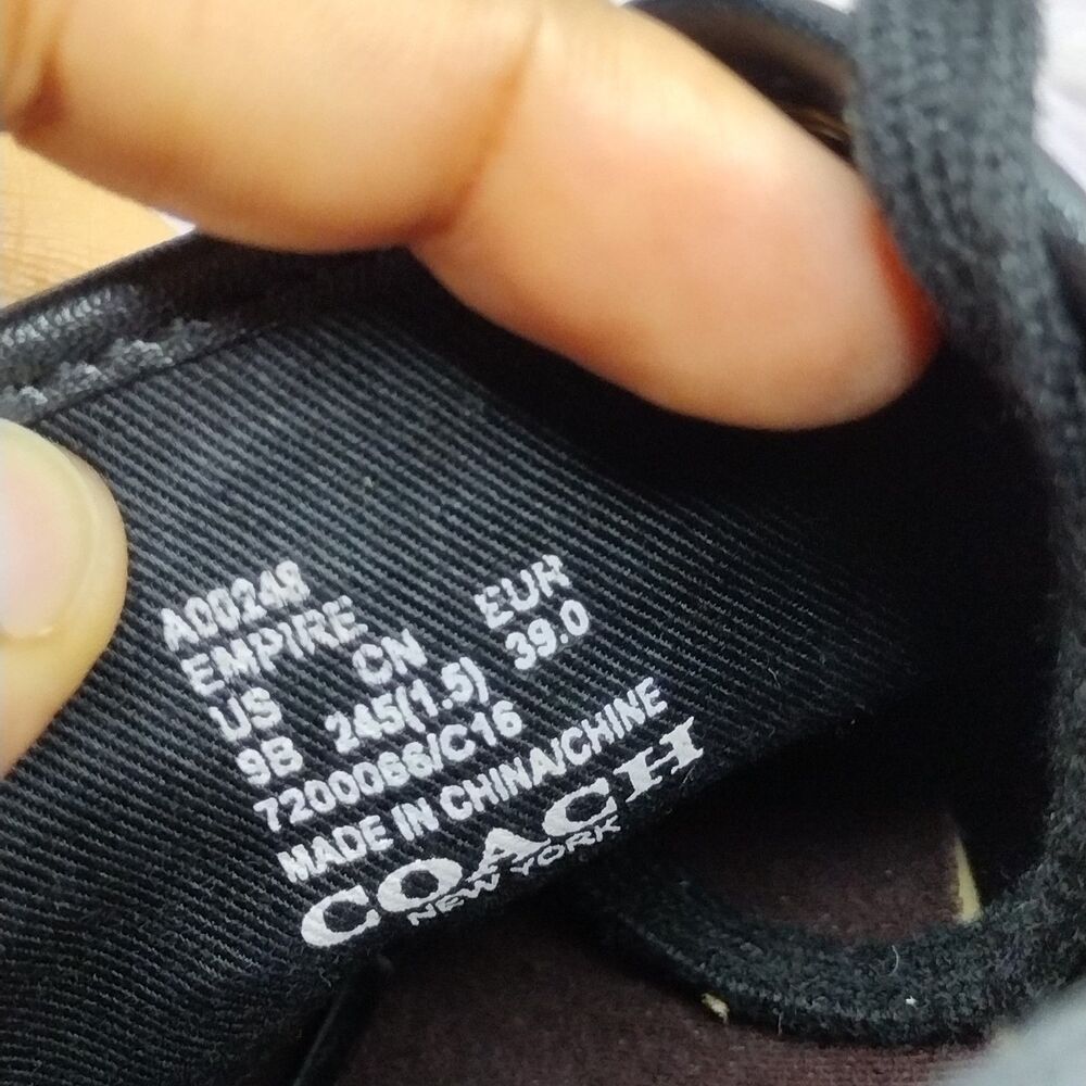 Coach Empire Signature Canvas Sneakers Low Top Black Size 9 - Picture 8 of 8